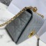 Dior Caro Medium Bag In Grey Cannage Calfskin