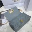 Dior Caro Medium Bag In Grey Cannage Calfskin