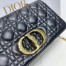 Dior Caro Medium Bag In Black Cannage Calfskin