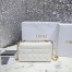 Dior Caro Medium Bag In White Cannage Calfskin