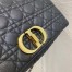 Dior Large Caro Bag In Black Cannage Calfskin