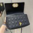 Dior Large Caro Bag In Black Cannage Calfskin