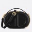 Dior CD Signature Oval Camera Bag in Black Calfskin