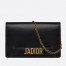 Dior Black J’Adior Wallet On Chain Pouch