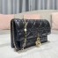 Dior Lady Dior Chain Pouch In Black Cannage Lambskin