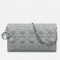 Dior Lady Dior Pouch In Grey Diamond Calfskin