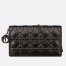 Dior Lady Dior Pouch In Black Diamond Calfskin