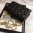 Dior Lady Dior Clutch With Chain In Black Lambskin