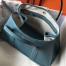 Hermes Garden Party 30 Bag In Blue Jean Clemence Calfskin