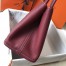 Hermes Garden Party 30 Bag In Bordeaux Clemence Calfskin