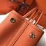 Hermes Garden Party 30 Bag In Orange Clemence Calfskin