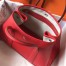 Hermes Garden Party 30 Bag In Red Clemence Calfskin