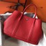 Hermes Garden Party 30 Bag In Red Clemence Calfskin