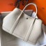 Hermes Garden Party 30 Bag In Craie Clemence Calfskin