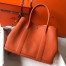 Hermes Garden Party 36 Bag In Orange Clemence Calfskin