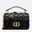 Dior Small Jolie Top Handle Bag in Black Cannage Calfskin