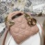 Dior Micro Lady Dior Bag In Poudre Cannage Lambskin