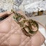 Dior Micro Lady Dior Bag In Poudre Cannage Lambskin