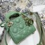 Dior Micro Lady Dior Bag In Mint Cannage Lambskin