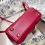 Dior Micro Lady Dior Bag In Red Cannage Lambskin