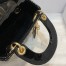 Dior Lady Dior Micro Bag In Black Patent Cannage Calfskin