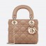 Dior Mini Lady Dior Bag In Blush Cannage Lambskin