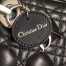 Dior Mini Lady Dior Bag In Black Lambskin