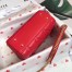 Dior Mini Lady Dior Bag In Red Lambskin