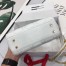 Dior Mini Lady Dior Bag In White Lambskin