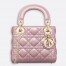 Dior Mini Lady Dior Bag In Lotus Pearly Lambskin