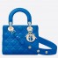 Dior My Lady Dior Bag In Blue Lambskin