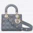 Dior My Lady Dior Bag In Grey Lambskin