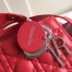 Dior My Lady Dior Bag In Red Lambskin