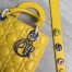 Dior My Lady Dior Bag In Yellow Lambskin