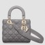 Dior Small Lady Dior My ABCDior Bag in Steel Grey Lambskin