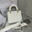 Dior Small Lady Dior My ABCDior Bag In White Lambskin