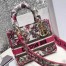 Dior Medium Lady D-Lite Bag In Multicolor Butterfly Embroidery