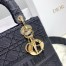 Dior Medium Lady D-Lite Bag In Black Embroidered Canvas