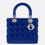 Dior Medium Lady Dior Bag In Blue Lambskin