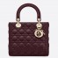 Dior Medium Lady Dior Bag In Bordeaux Lambskin