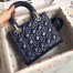 Dior Medium Lady Dior Bag In Indigo Blue Cannage Lambskin