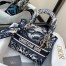 Dior Medium Lady D-Lite Bag In Blue Dior Palms Embroidery