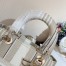 Dior Medium Lady D-Lite Bag In Beige Stripes Embroidery