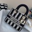 Dior Medium Lady D-Lite Bag In Blue D-Stripes Embroidery