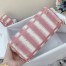 Dior Medium Lady D-Lite Bag In Pink D-Stripes Embroidery