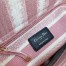 Dior Medium Lady D-Lite Bag In Pink D-Stripes Embroidery