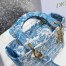 Dior Medium Lady D-Lite Bag In Blue Toile de Jouy Canvas