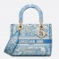 Dior Medium Lady D-Lite Bag In Blue Toile de Jouy Canvas