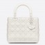 Dior Medium Lady Dior Bag In White Ultra Matte Calfskin