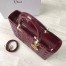 Dior Large Lady Dior Bag In Bordeaux Patent Leather